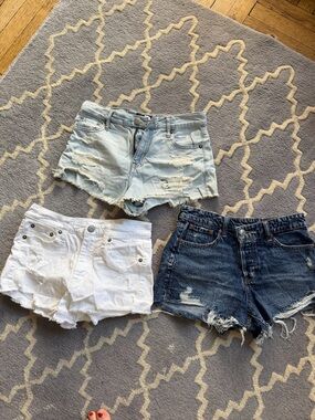 Aeropostale high rise shorty shorts. 3 pairs